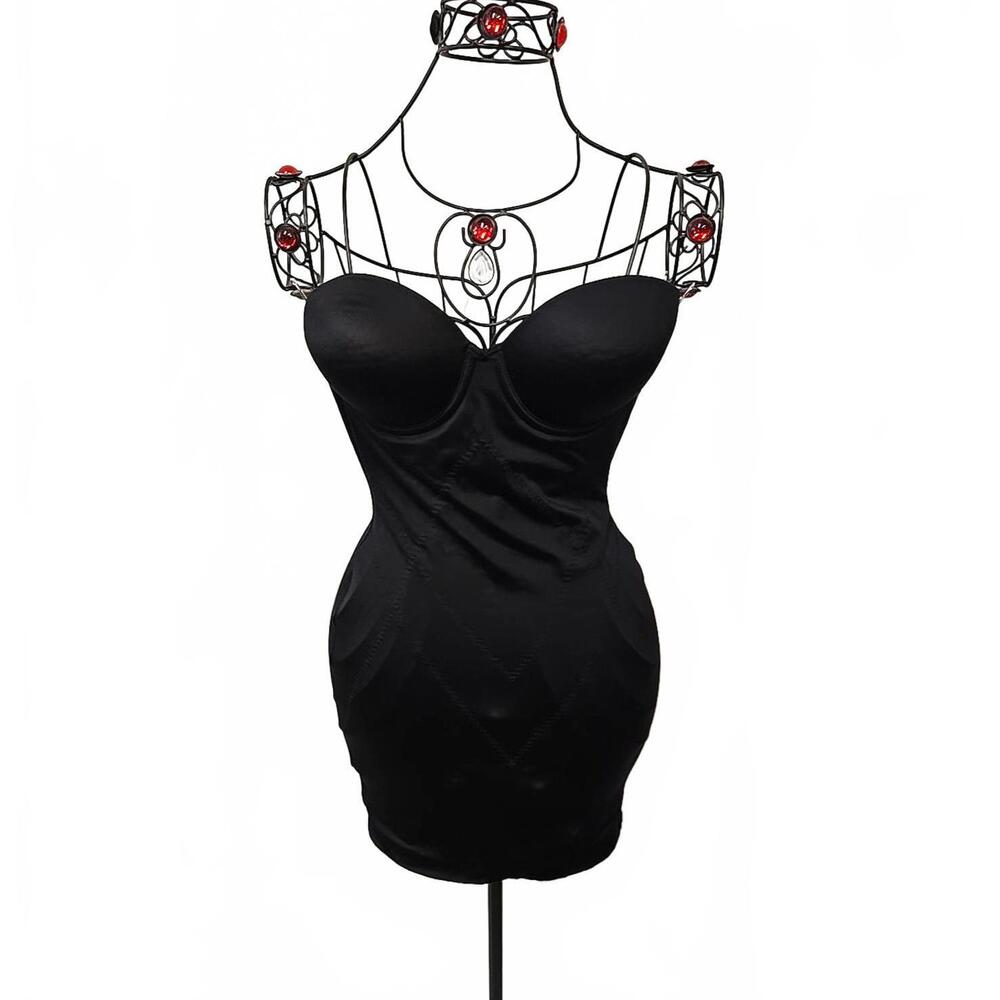 Secret By Victoria's Secret‎ Power Figure Shaping Black Strapless Slip DRESS 38B